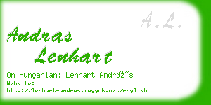 andras lenhart business card